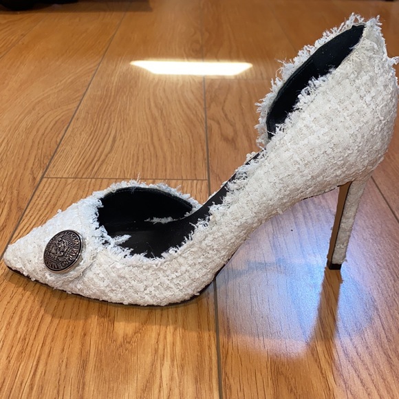 💥SOLD!💥 BALMAIN JULIE D’ORSAY TWEED HEELS - Picture 5 of 16